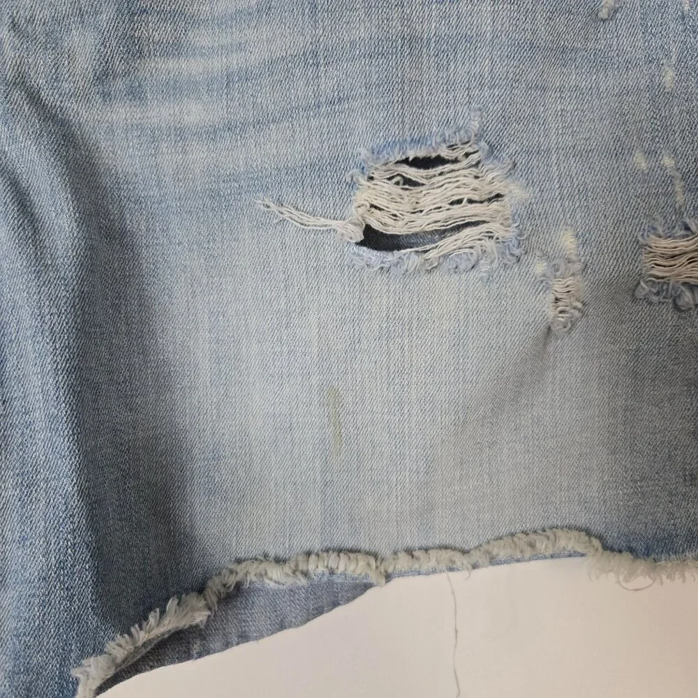 Pilcro And The Letterpress Size 29 Cotton Slim Boyfriend Jean Shorts FLAW - Picture 2 of 11